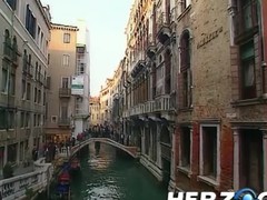 Heidi goes into Venice for a gingerbread 3some