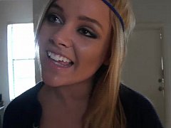 Indeed cute college-aged golden-haired acquires drilled