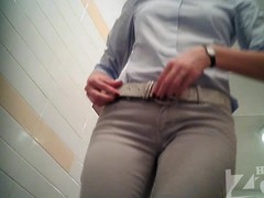 A fare cutie with a shaved cum-hole pee elastic jet. Our operator took the girls toilets hidden cams and filmed her charms close up.
