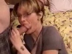 Short Thorn Milf With Glasses Gives Oral-sex With Facial
